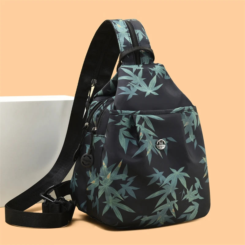 Women's Versatile 3-in-1 Shoulder Chest Bag: Convertible Small Backpack and Crossbody Fanny Pack in Lightweight Nylon